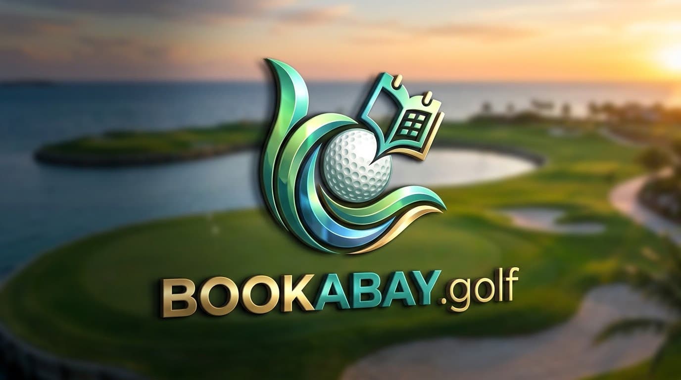 BookABay.golf — golf ball and calendar emblem